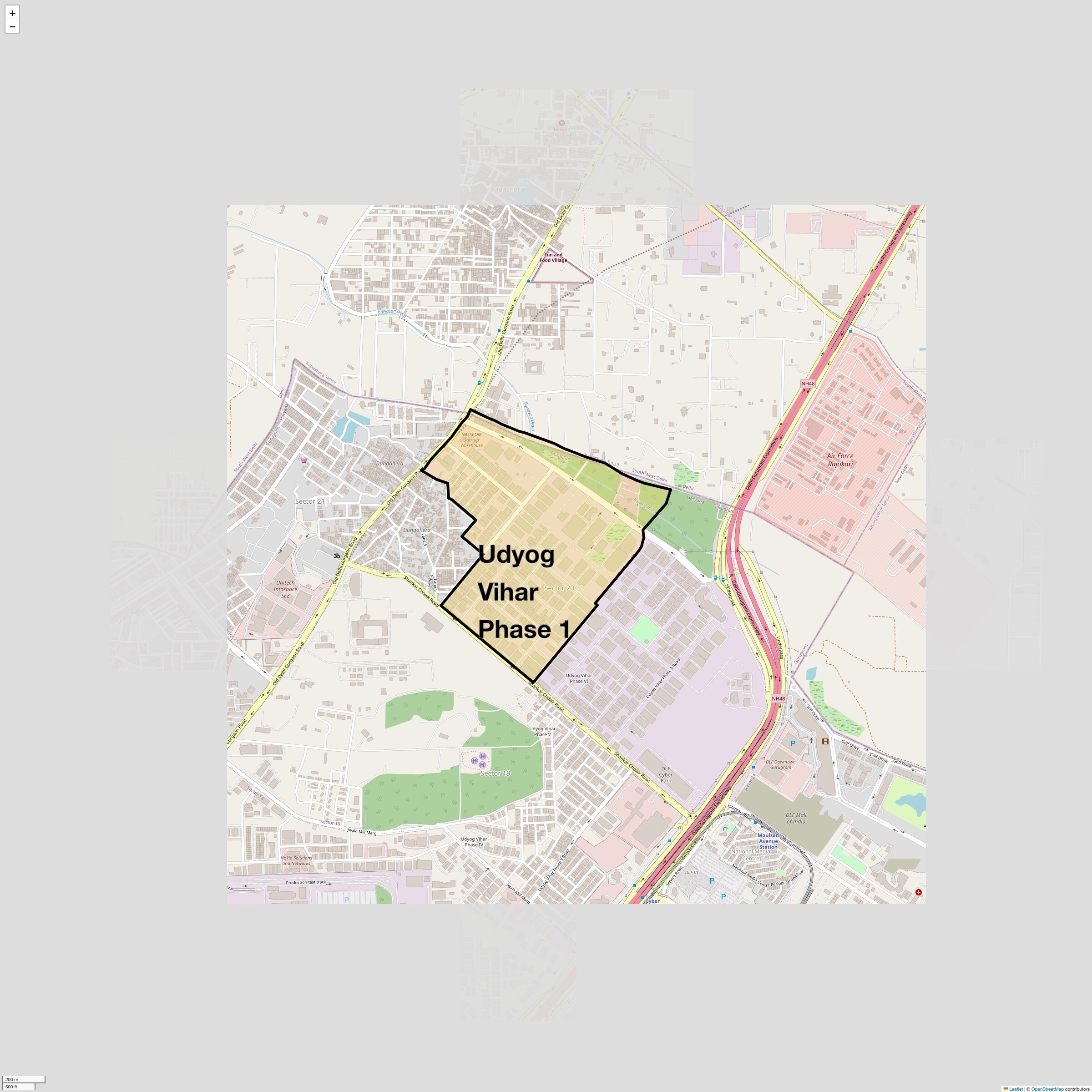 Udyog Vihar Phase 1 Map