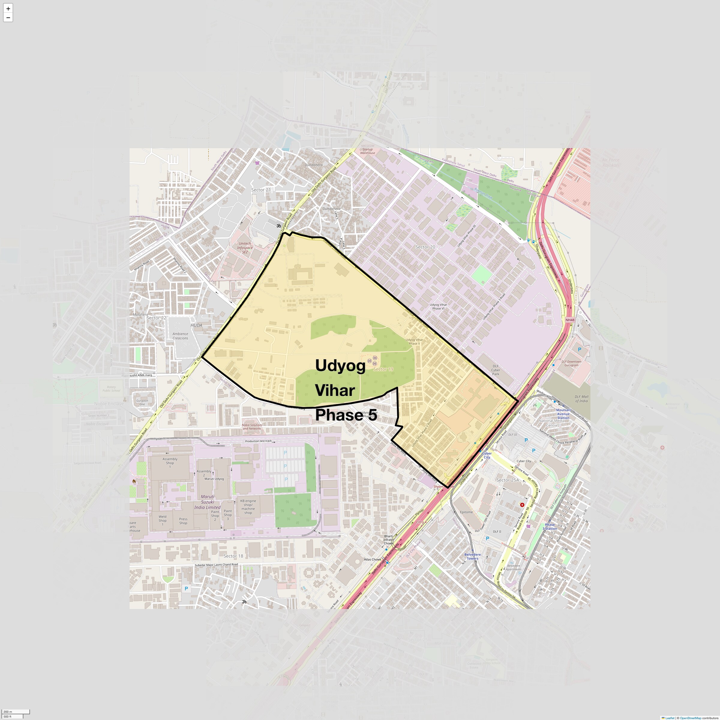 Check Time Travel of Udyog Vihar Phase 5, Gurgaon