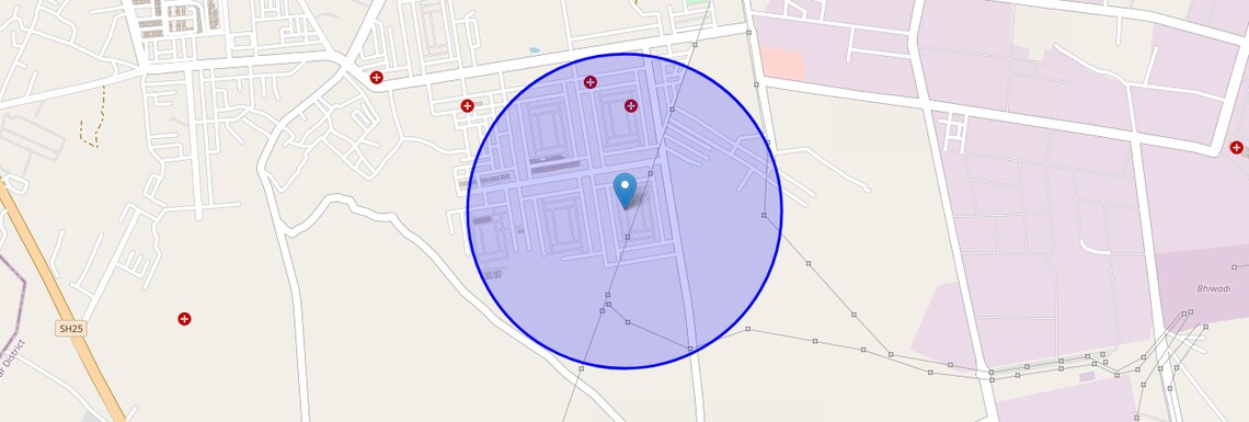 Location Map of UIT Sector 9, Bhiwadi