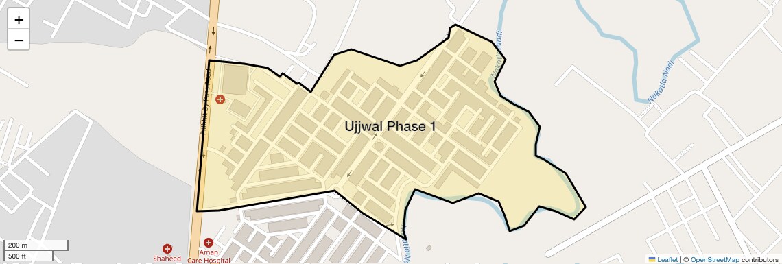 Location Map of Ujjwal Phase 1, Bareilly