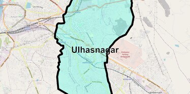 Location Map of Ulhasnagar, Thane