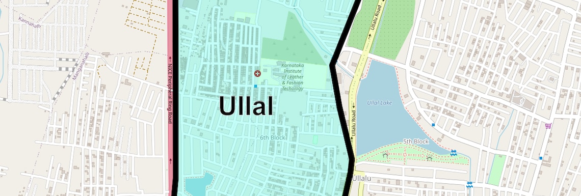 Location Map of Ullal, Bangalore