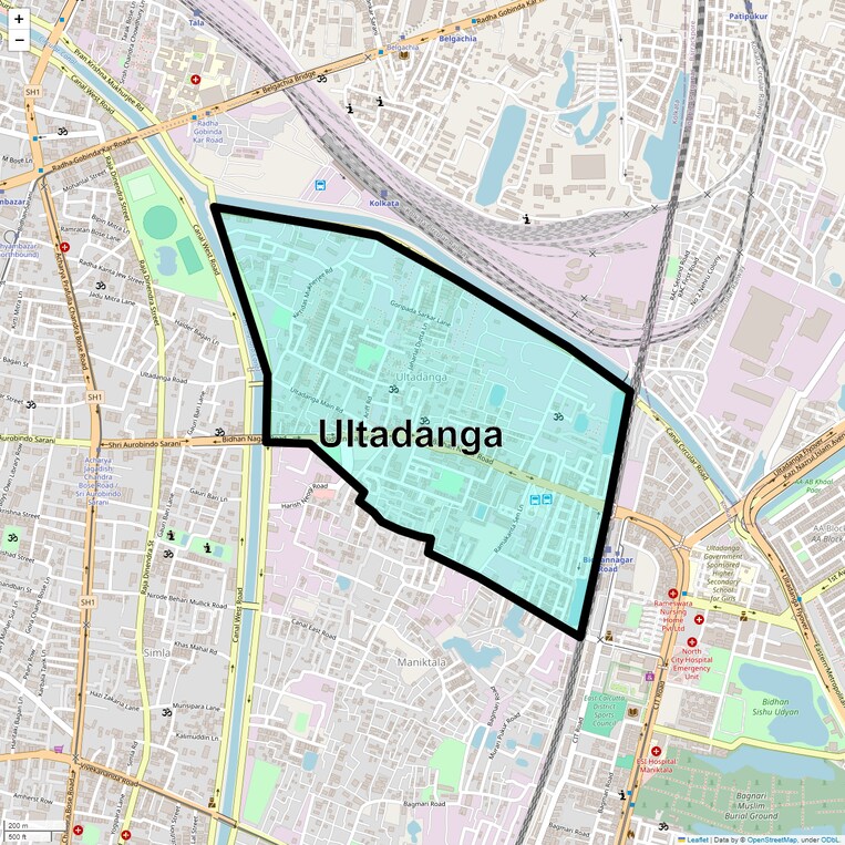 Location Map of Ultadanga