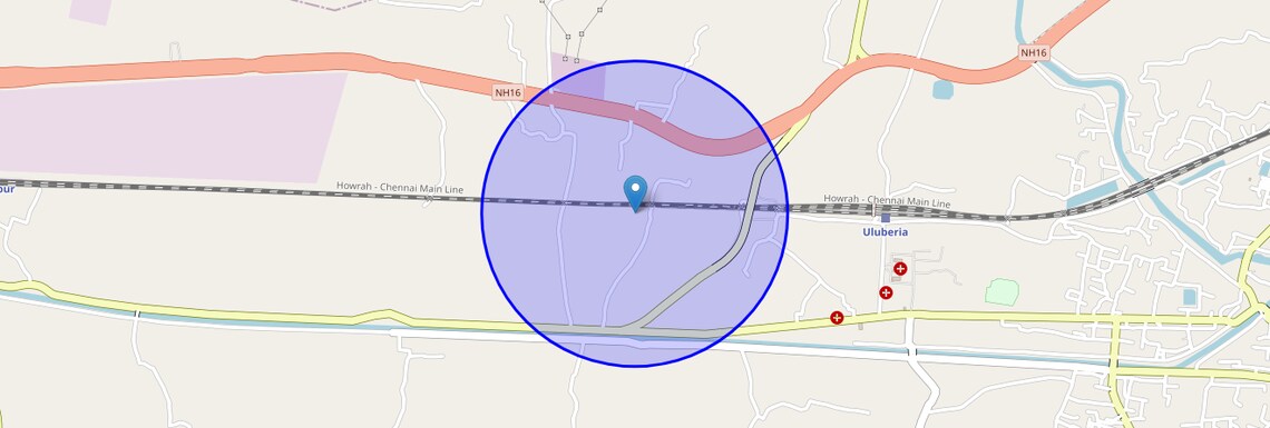 Location Map of Uluberia, Kolkata