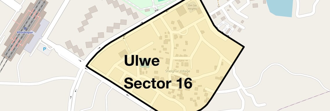 Location Map of Ulwe Sector 16, Navi Mumbai