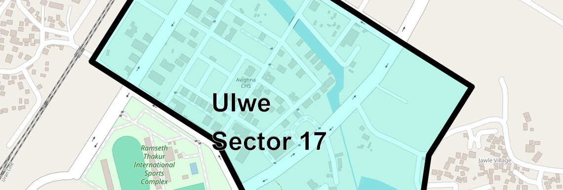Location Map of Ulwe Sector 17, Navi Mumbai