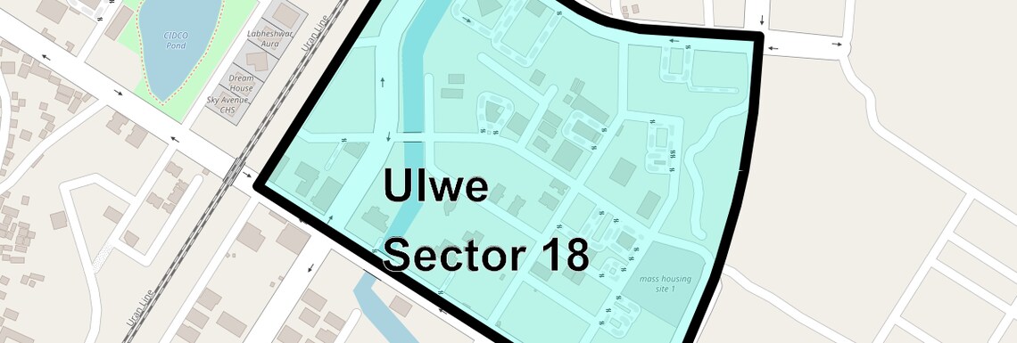 Location Map of Ulwe Sector 18, Navi Mumbai