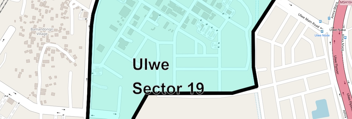 Location Map of Ulwe Sector 19, Navi Mumbai