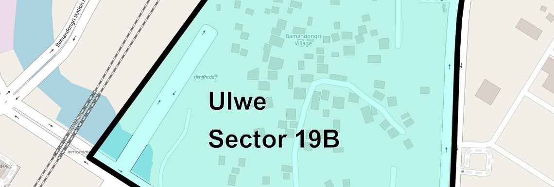 Location Map of Ulwe Sector 19B, Navi Mumbai
