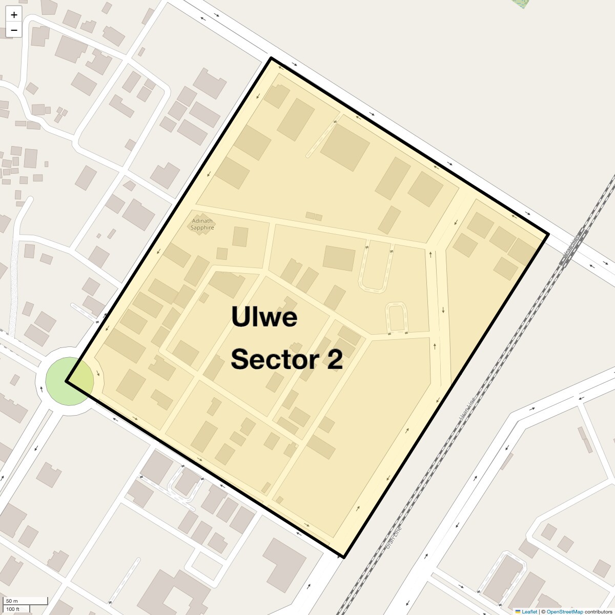 Location Map of Ulwe Sector 2, Navi Mumbai