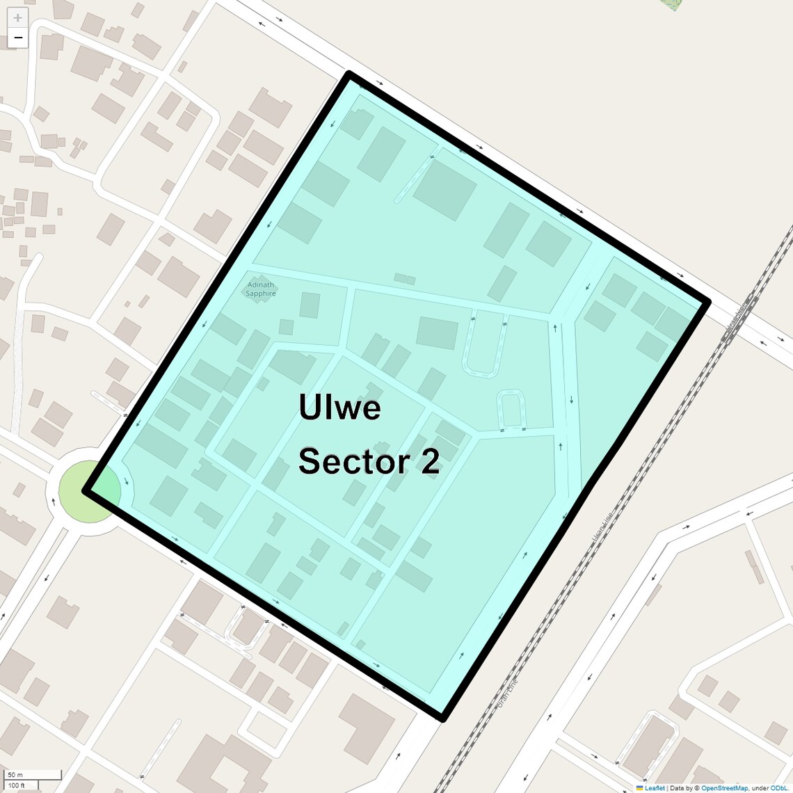 Location Map of Ulwe Sector 2, Navi Mumbai