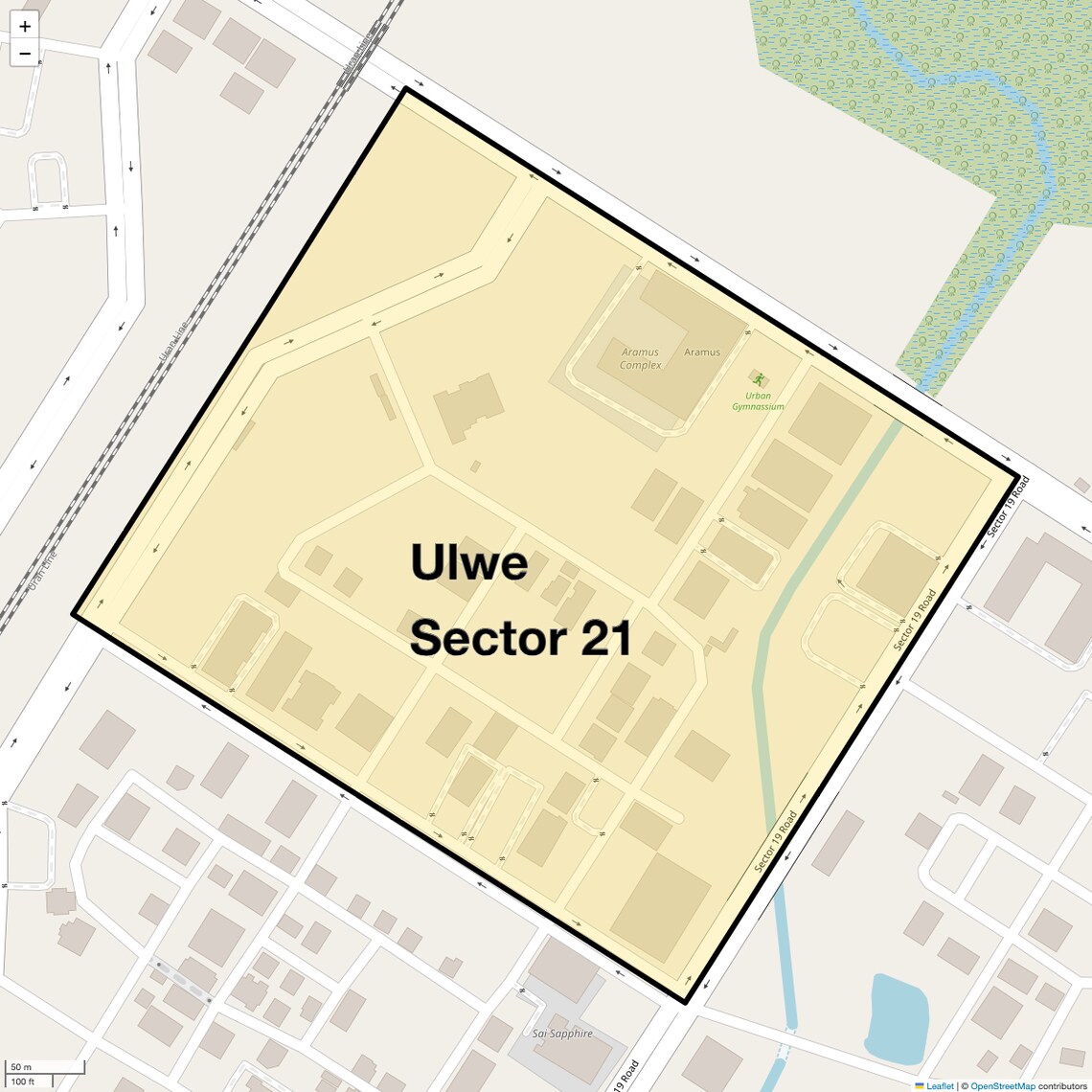 Location Map of Ulwe Sector 21, Navi Mumbai