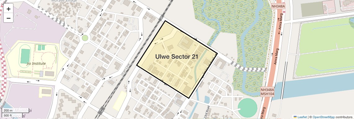 Location Map of Ulwe Sector 21, Navi Mumbai