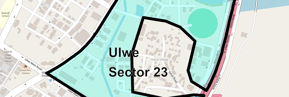 Location Map of Ulwe Sector 23, Navi Mumbai