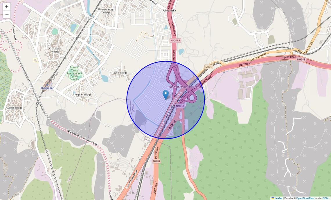 Location Map of Ulwe Sector 25A, Navi Mumbai