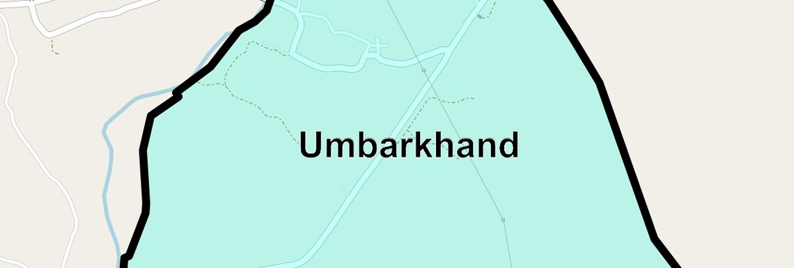 Location Map of Umbarkhand, Thane
