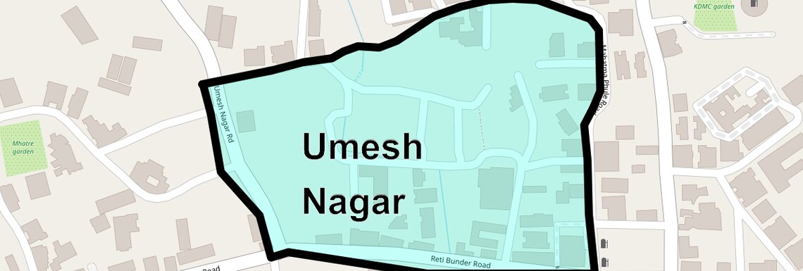 Location Map of Umesh Nagar, Thane