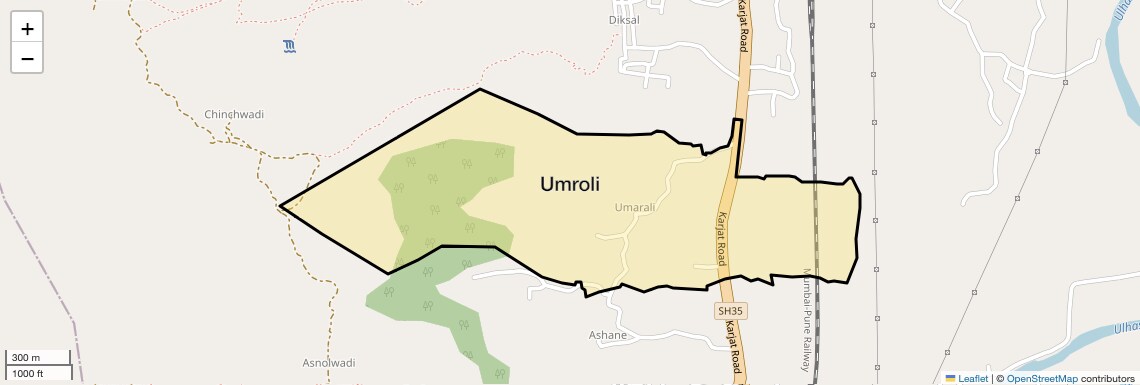 Location Map of Umroli, Navi Mumbai