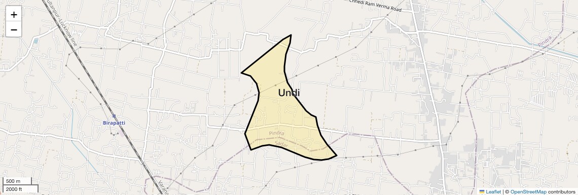 Location Map of Undi, Varanasi