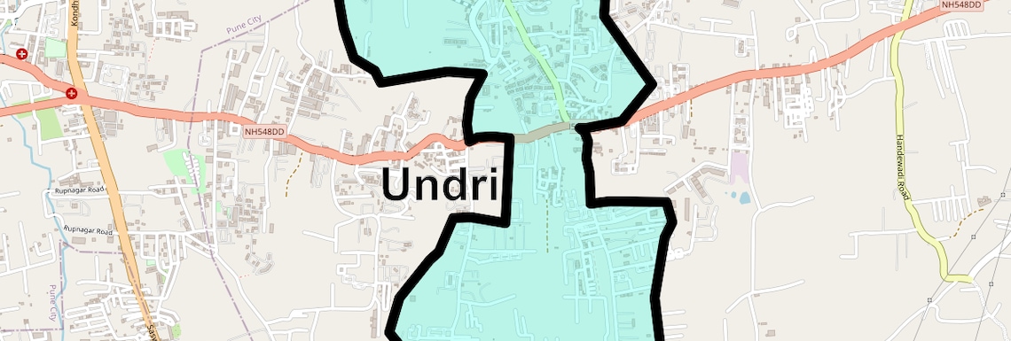 Location Map of Undri, Pune