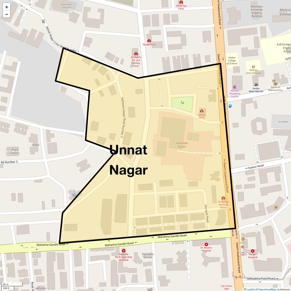 Unnat Nagar Map