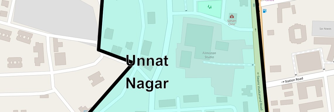 Location Map of Unnat Nagar, Mumbai