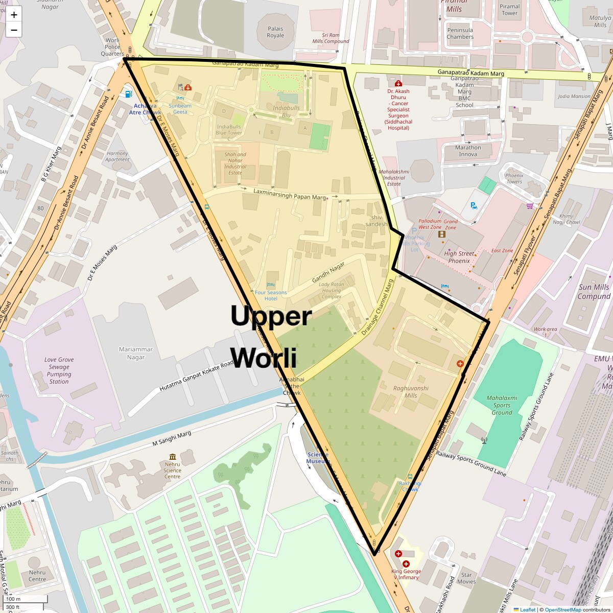 Upper Worli Map