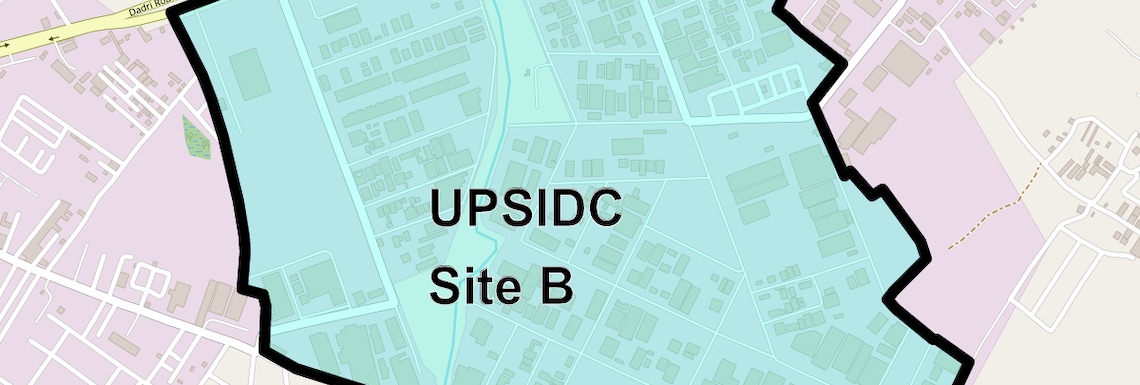 Location Map of Upsidc Site B, Greater Noida