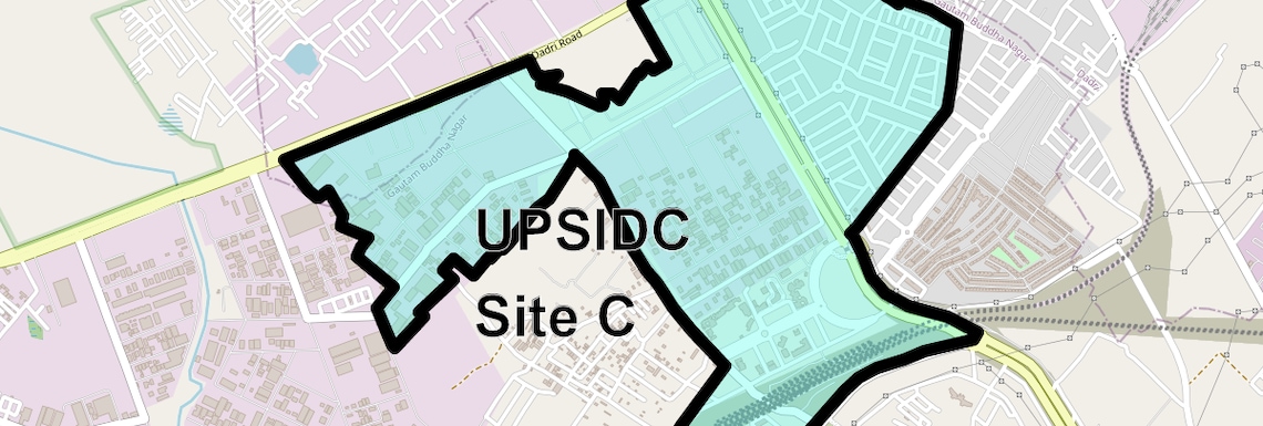 Location Map of UPSIDC Site C, Greater Noida