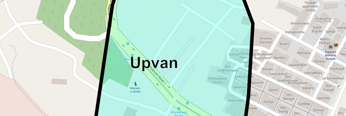 Location Map of Upvan, Thane