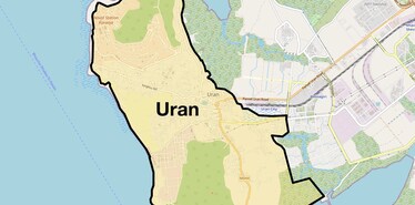 Location Map of Uran, Navi Mumbai