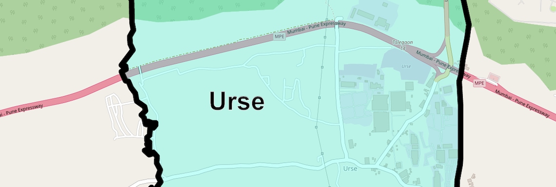 Location Map of Urse, Pune