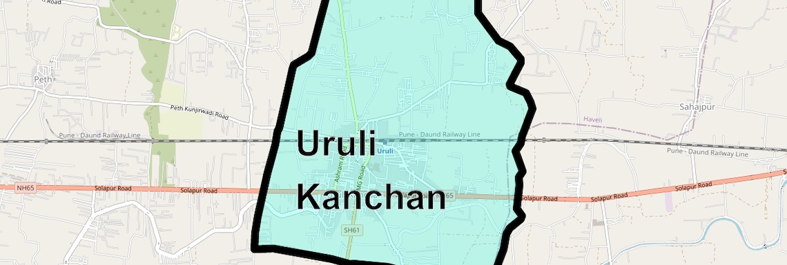 Location Map of Uruli Kanchan, Pune