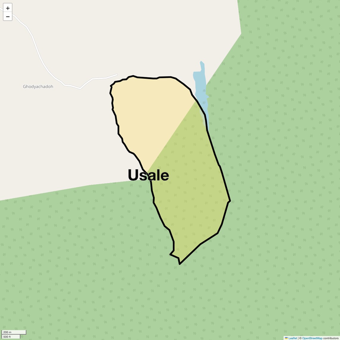 Location Map of Usale, Navi Mumbai