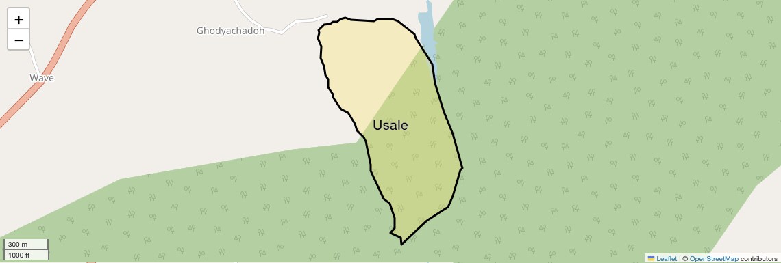 Location Map of Usale, Navi Mumbai