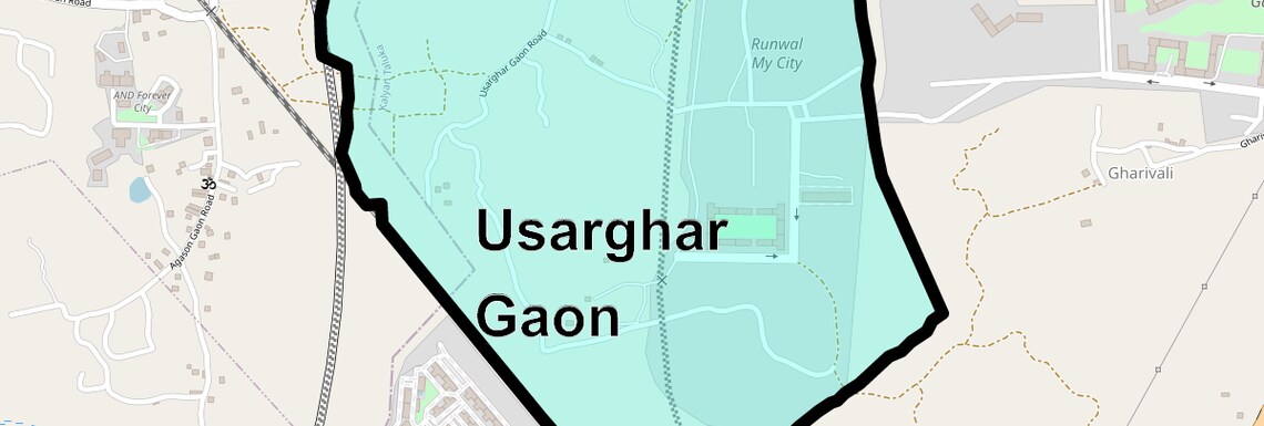 Location Map of Usarghar Gaon, Thane