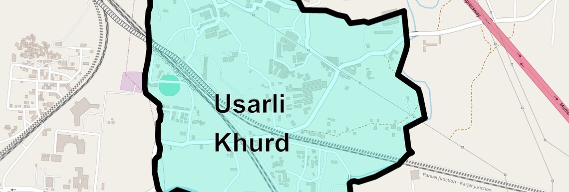 Location Map of Usarli Khurd, Navi Mumbai