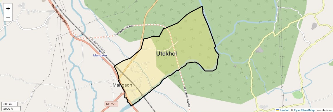 Location Map of Utekhol, Navi Mumbai