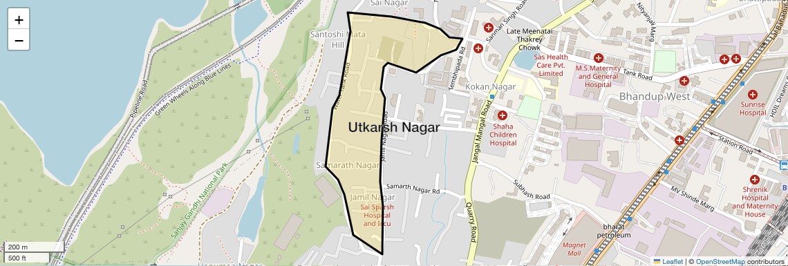 Location Map of Utkarsh Nagar, Mumbai