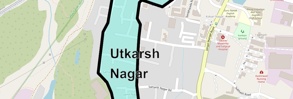Location Map of Utkarsh Nagar, Mumbai