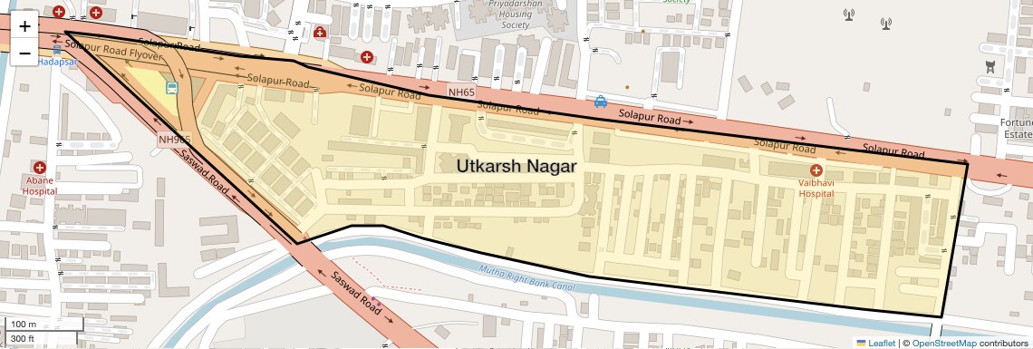 Location Map of Utkarsh Nagar, Pune