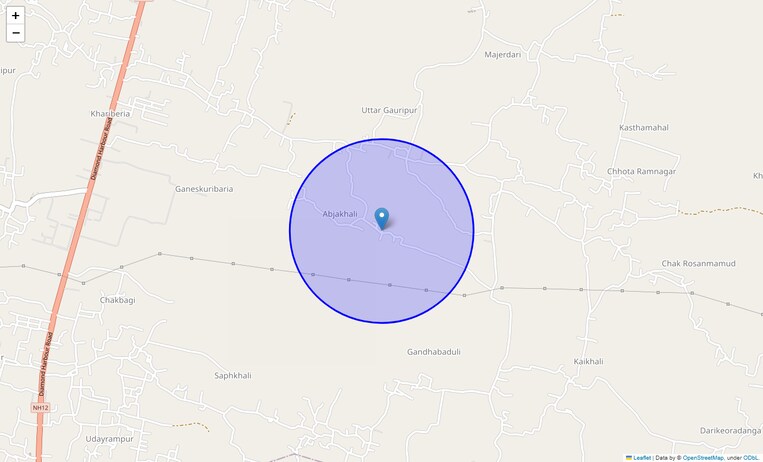 Location Map of Uttar Gauripur