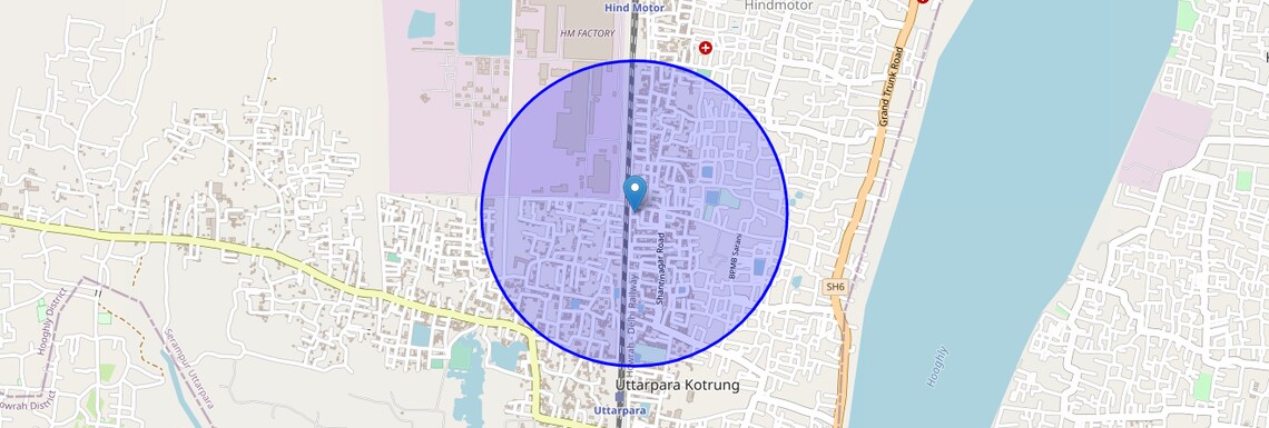 Location Map of Uttarpara, Kolkata