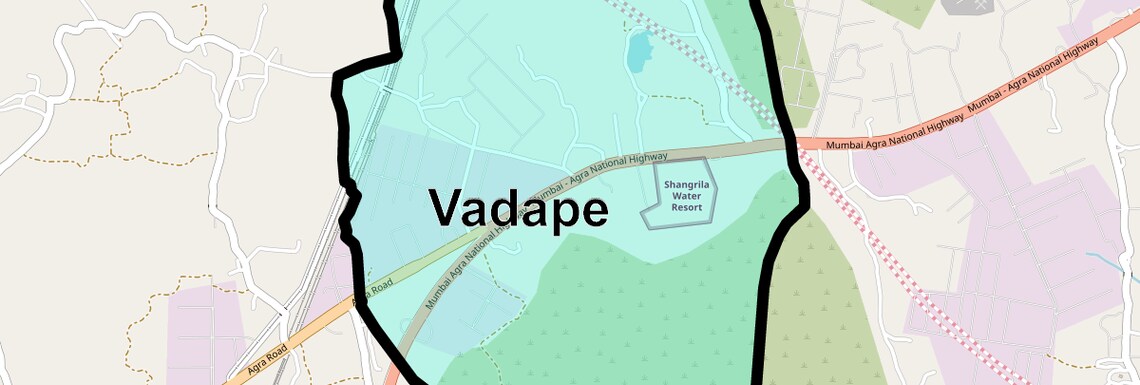 Location Map of Vadape, Thane