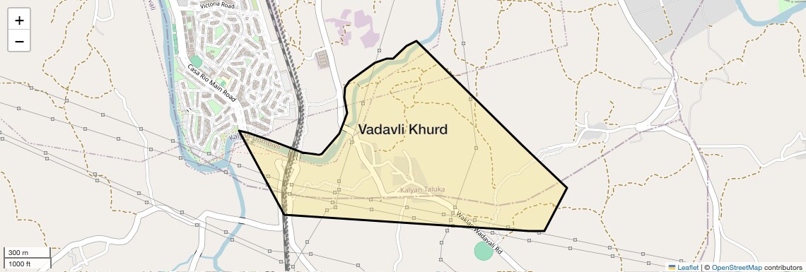 Location Map of Vadavli Khurd, Thane