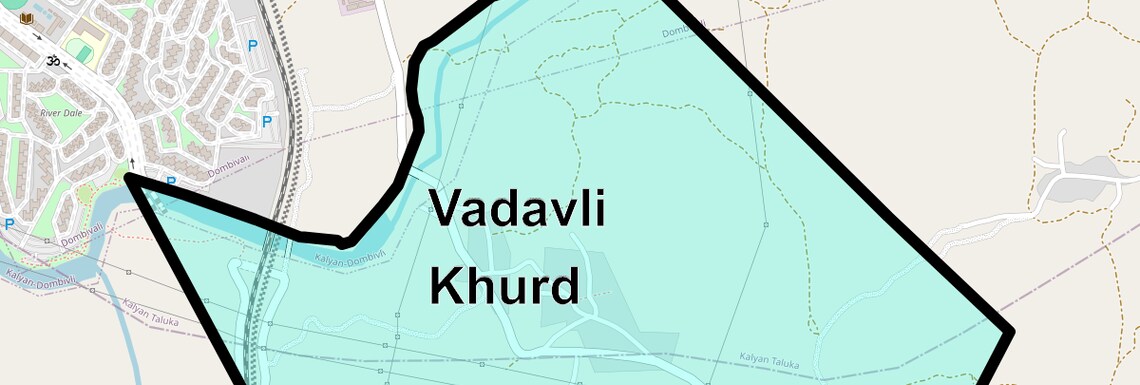 Location Map of Vadavli Khurd, Thane