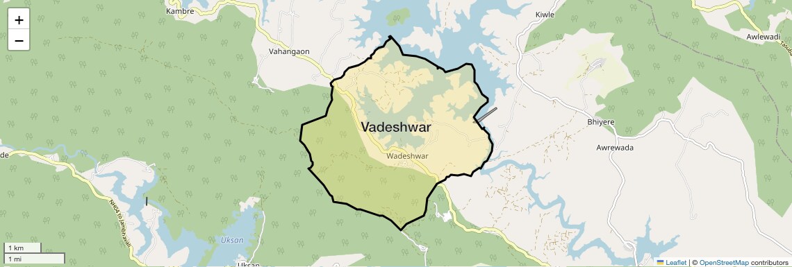 Location Map of Vadeshwar, Pune