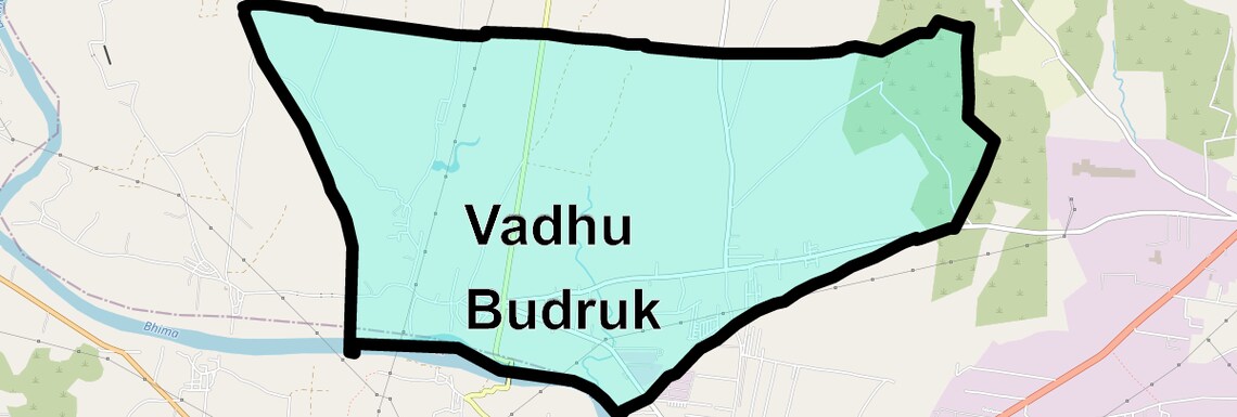 Location Map of Vadhu Budruk, Pune
