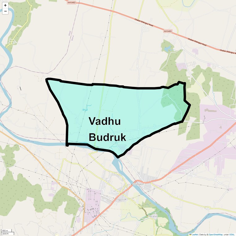 Location Map of Vadhu Budruk
