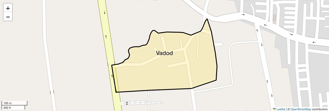 Location Map of Vadod, Surat
